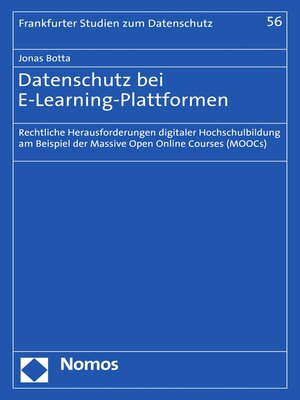 cover image of Datenschutz bei E-Learning-Plattformen
